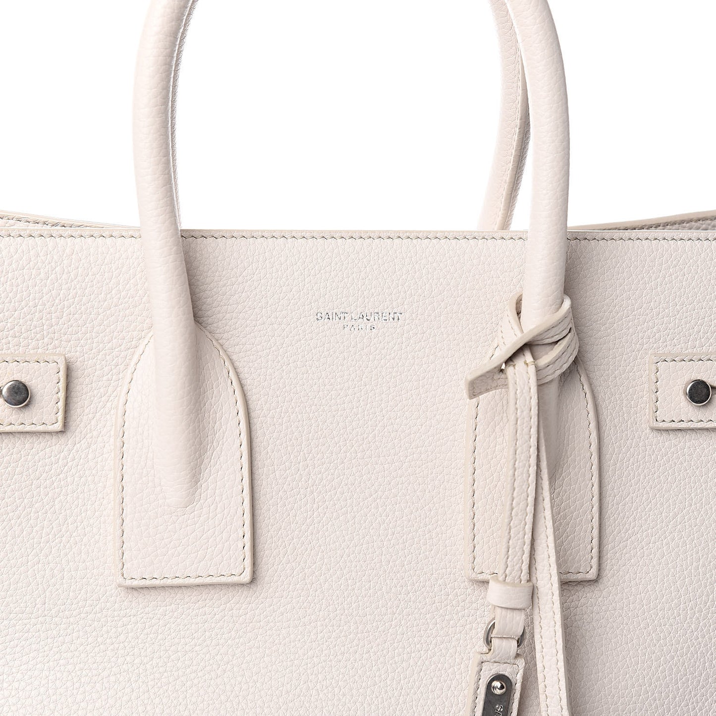 Grained Calfskin Small Sac De Jour Icy White