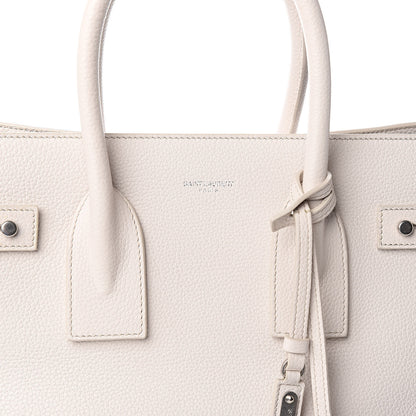 Saint Laurent Grained Calfskin Small Sac De Jour Icy White 9 of 9