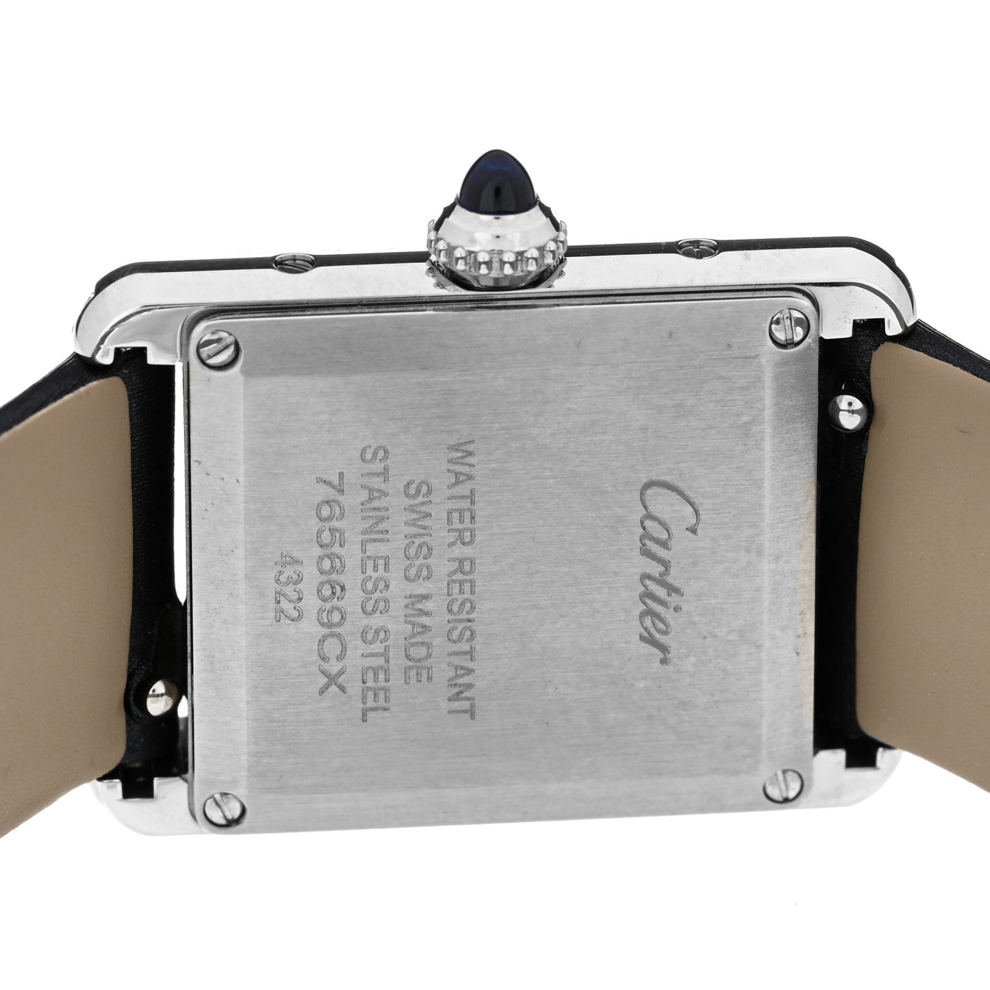 Stainless Steel Satin Diamond 22mm Must de Cartier Tank Quartz Watch