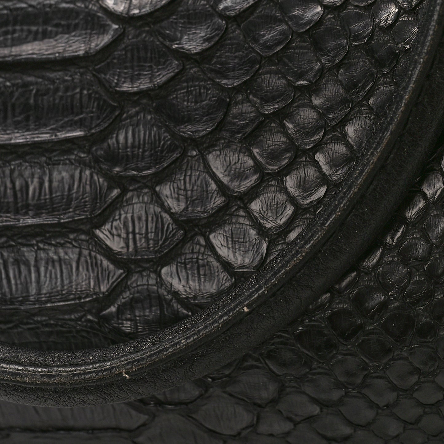 Snakeskin Large GG Running Tote Black