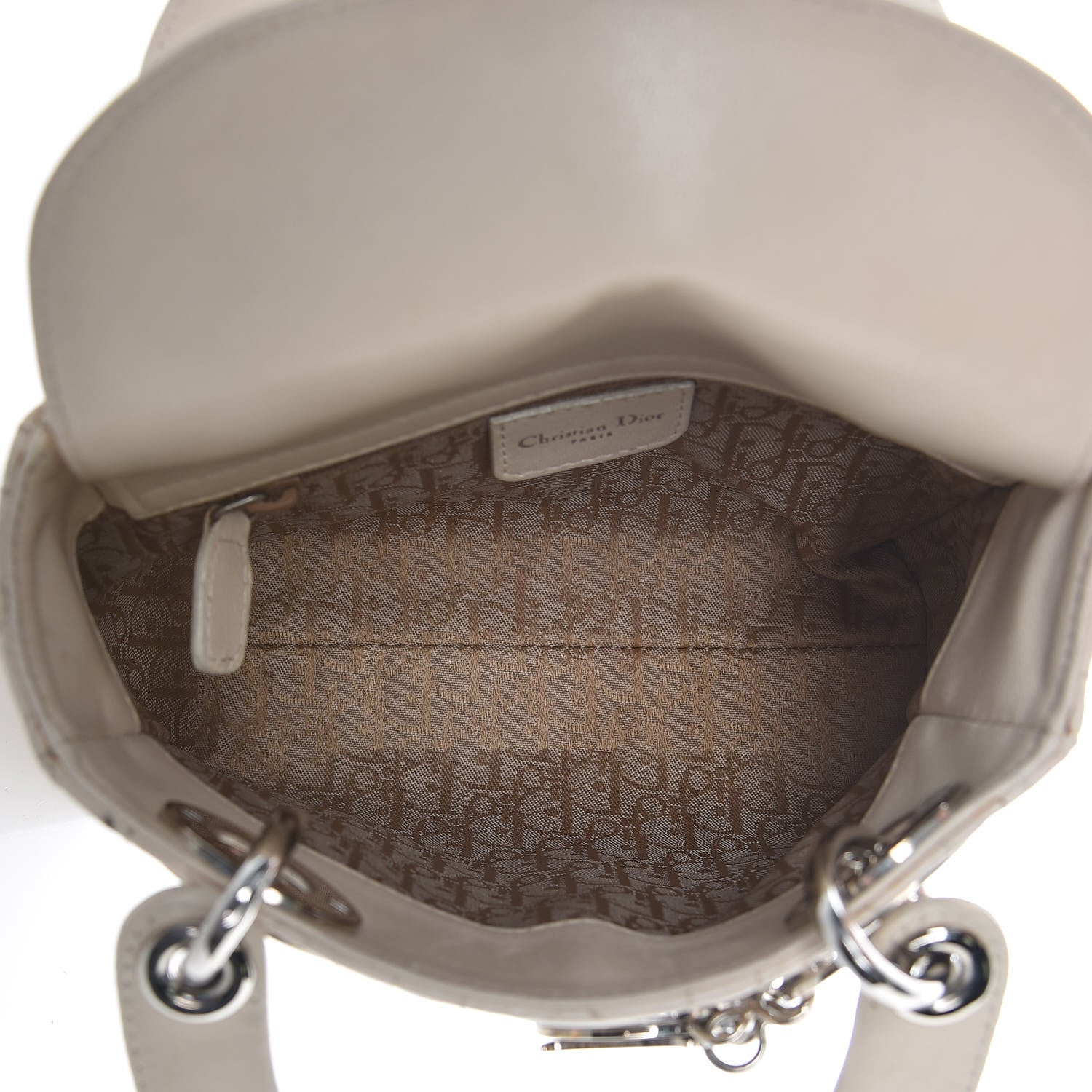 Christian Dior Lambskin Cannage Mini Lady Dior Light Beige 5 of 20