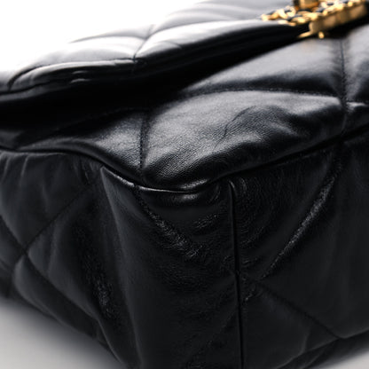 Chanel Goatskin Quilted Large Chanel 19 Flap Black 10 of 16