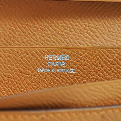 Hermes Veau Epsom Bearn Wallet Orange 7 of 9