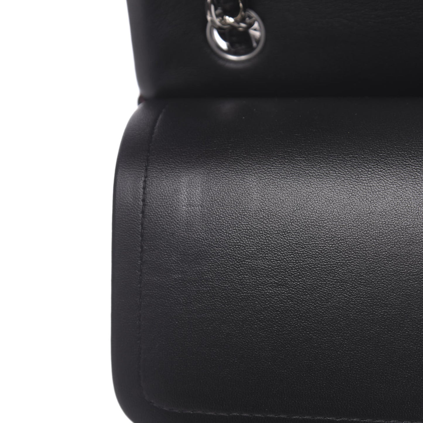 Lambskin Quilted Jumbo Double Flap Black