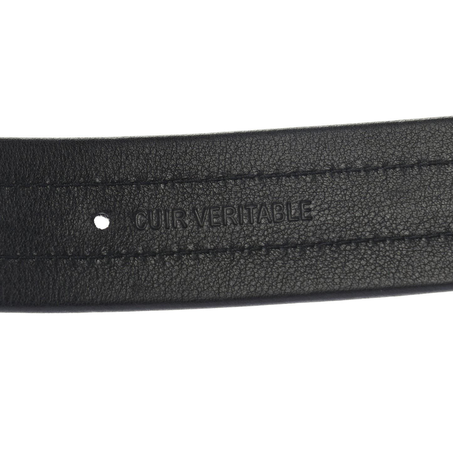 Calfskin Lambskin Zipper Chain CC Belt 80 32 Black