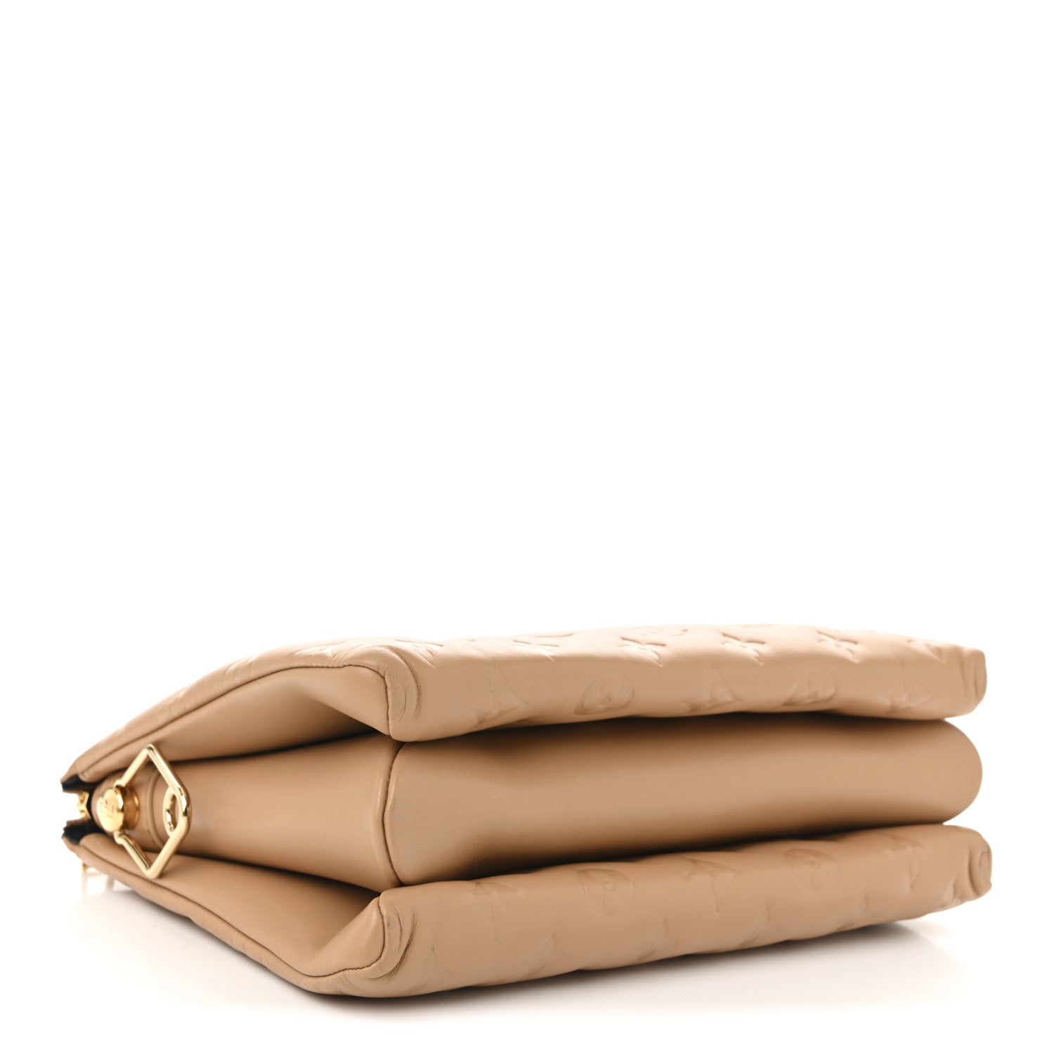Louis Vuitton Lambskin Embossed Monogram Coussin PM Camel 4 of 9
