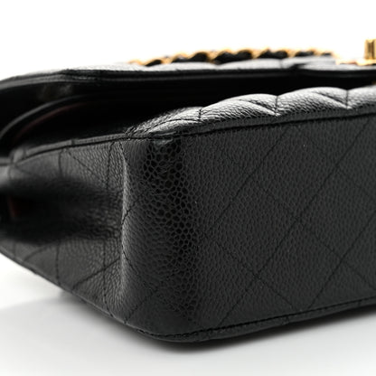 Chanel Caviar Quilted Medium Double Flap Black 9 of 11
