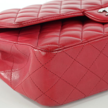 Chanel Lambskin Quilted Medium Double Flap Red 9 of 9
