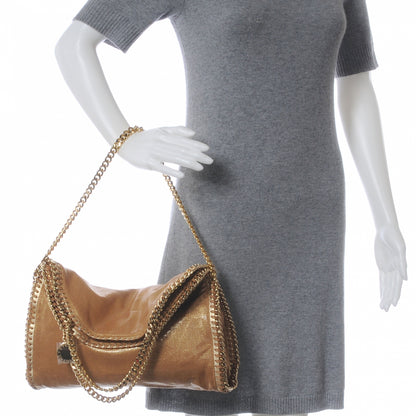 Stella McCartney Linen Falabella Metallic Gold Tote 2 of 6
