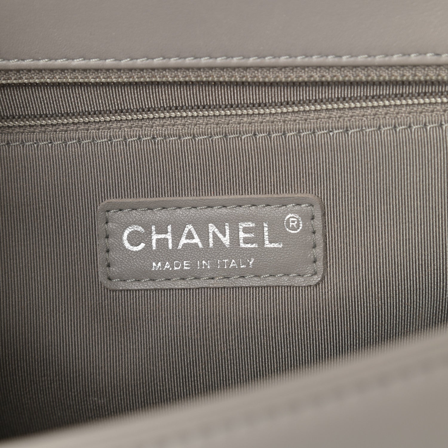 Chanel Lambskin Quilted Large Boy Flap Grey 6 of 10