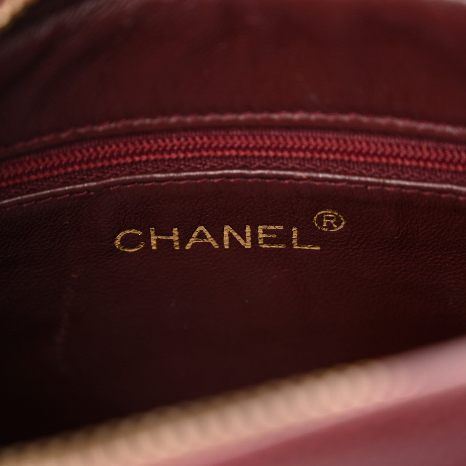 Chanel Caviar Chevron Quilted Tassel Camera Case Burgundy 6 of 13