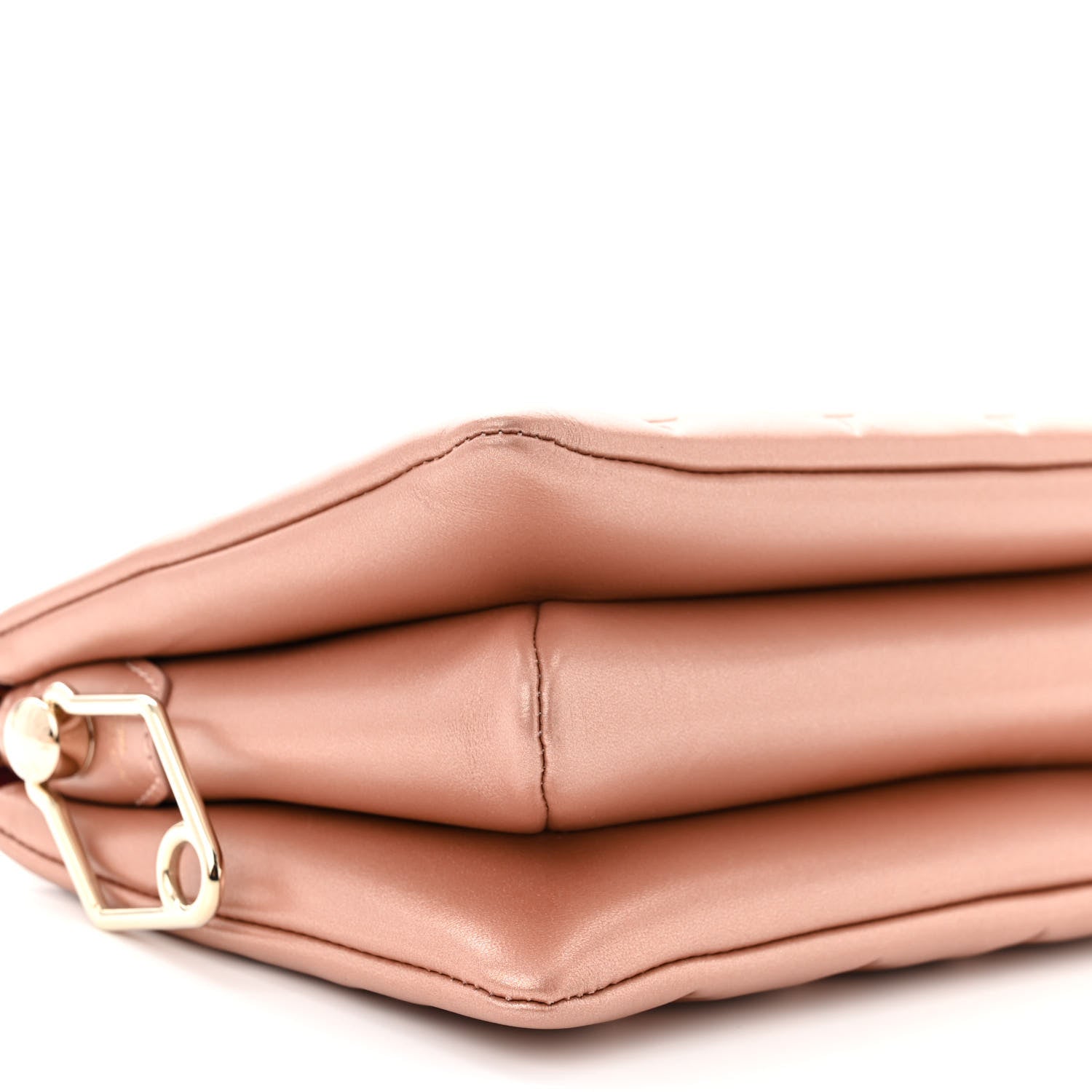 Louis Vuitton Metallic Lambskin Embossed Monogram Coussin BB Pink Gold 8 of 10