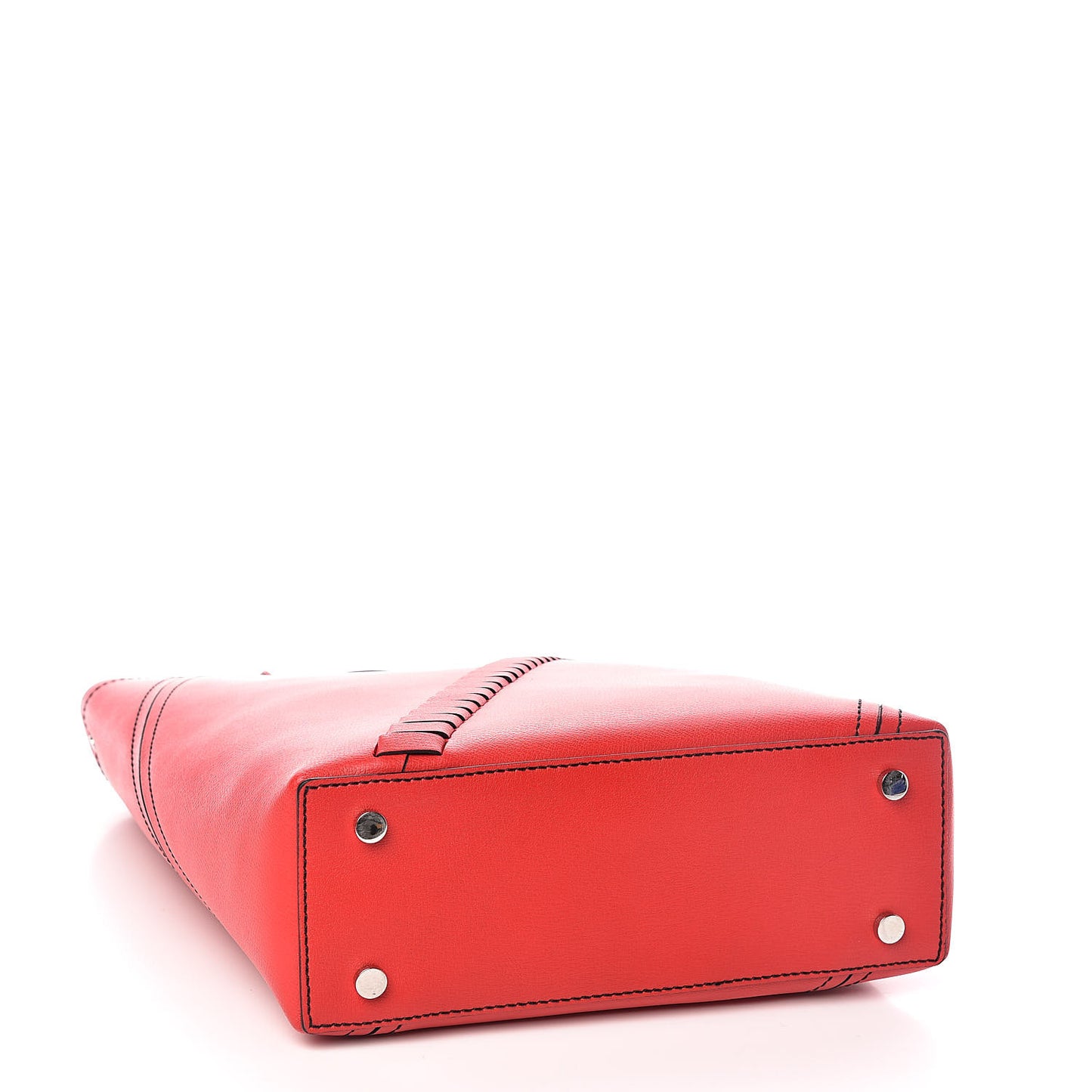 Smooth Calfskin Hex Tote Cardinal