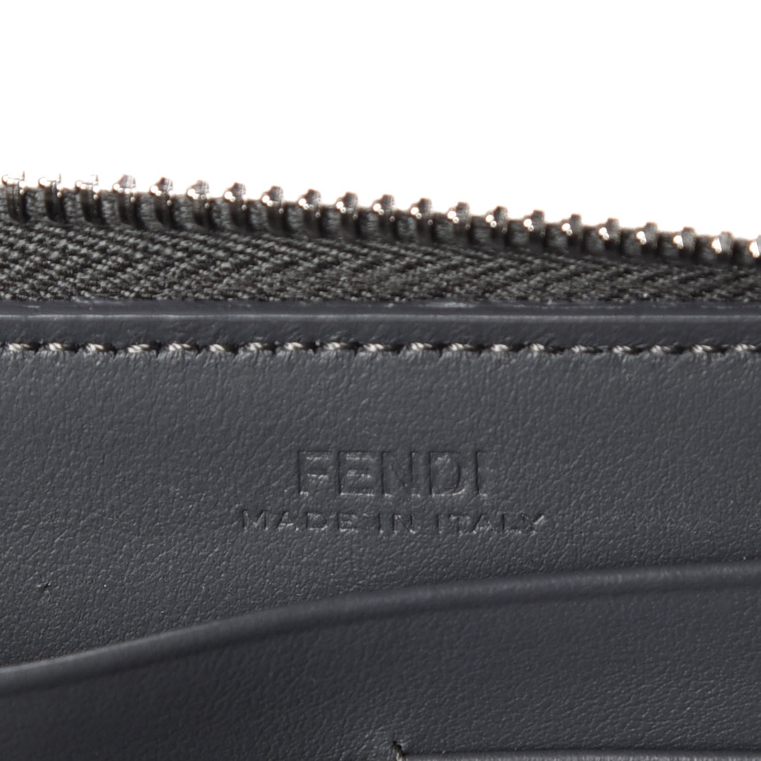 Fendi Vitello Liberty Studded Zip Around Wallet Asfalto Multicolor 8 of 8