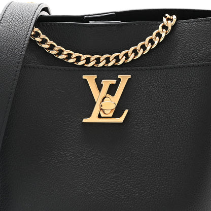 Louis Vuitton Calfskin Lock and Walk Bucket Black 8 of 11