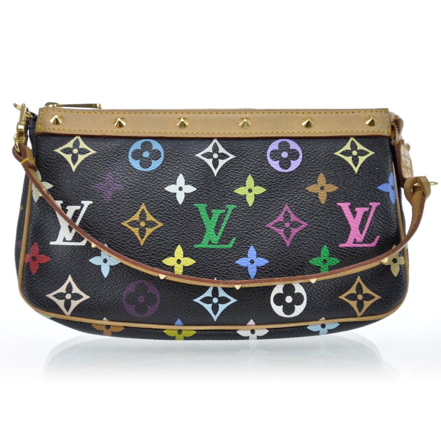 Monogram Multicolor Pochette Accessories Black