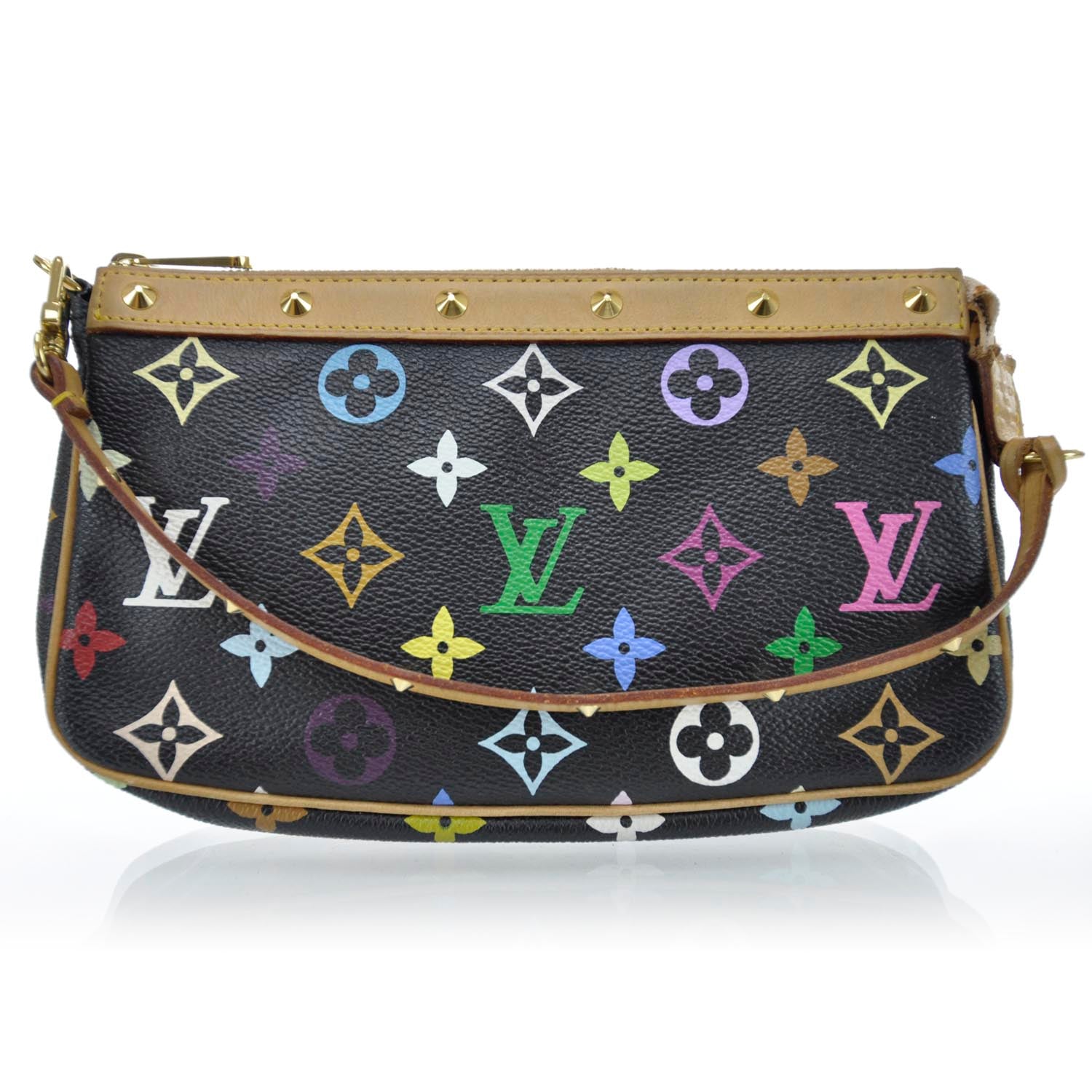 Louis Vuitton Monogram Multicolor Pochette Accessories Black 2 of 12