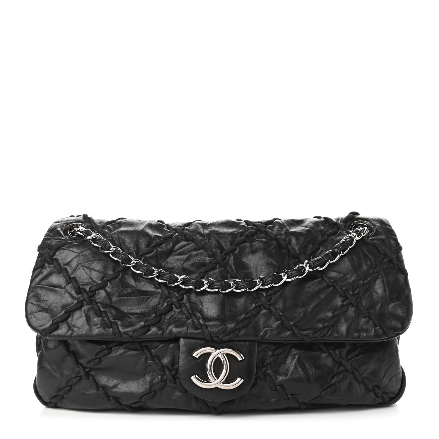 Chanel Calfskin Ultra Stitch Oversize Flap Black 1 of 10