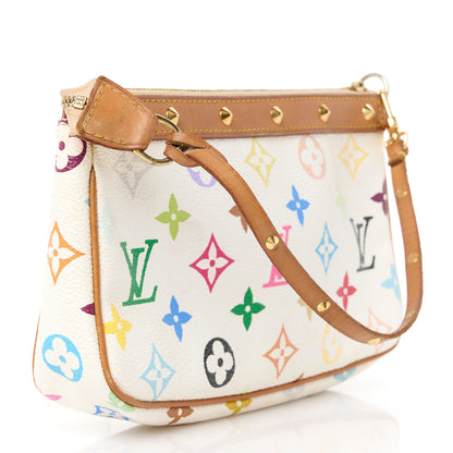Louis Vuitton Monogram Multicolor Pochette Accessories White 3 of 13