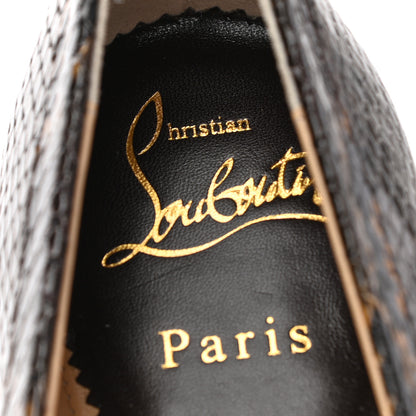 Christian Louboutin Snakeskin Embossed Mamadrague Flats 36 Dark Brown 7 of 7