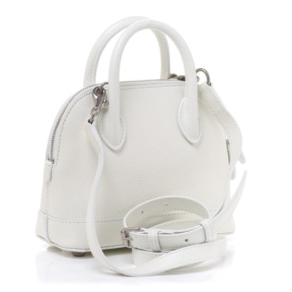 Balenciaga Grained Calfskin XXS Ville Top Handle Bag White Black 3 of 10