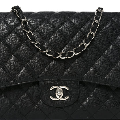 Chanel Caviar Quilted Jumbo Single Flap Black 8 of 10
