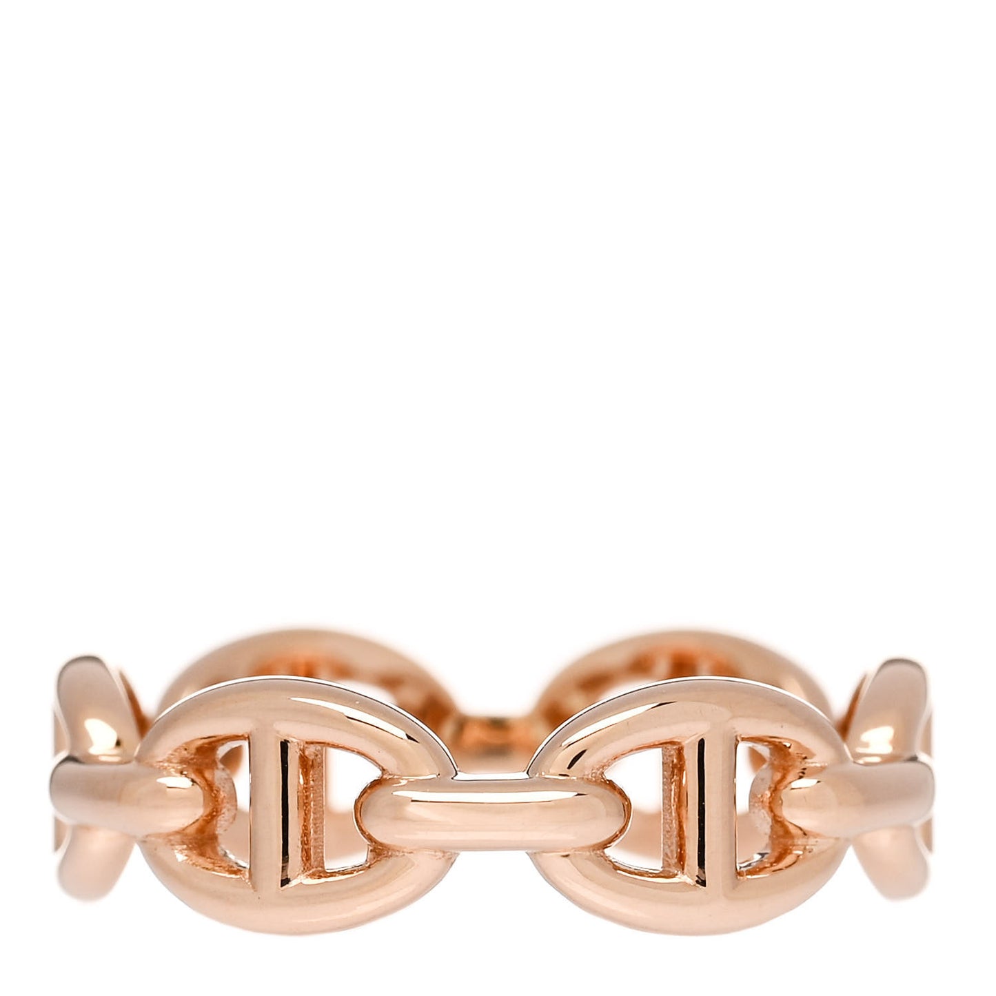 18K Rose Gold PM Chaine d'Ancre Enchainee Ring 53 6.5