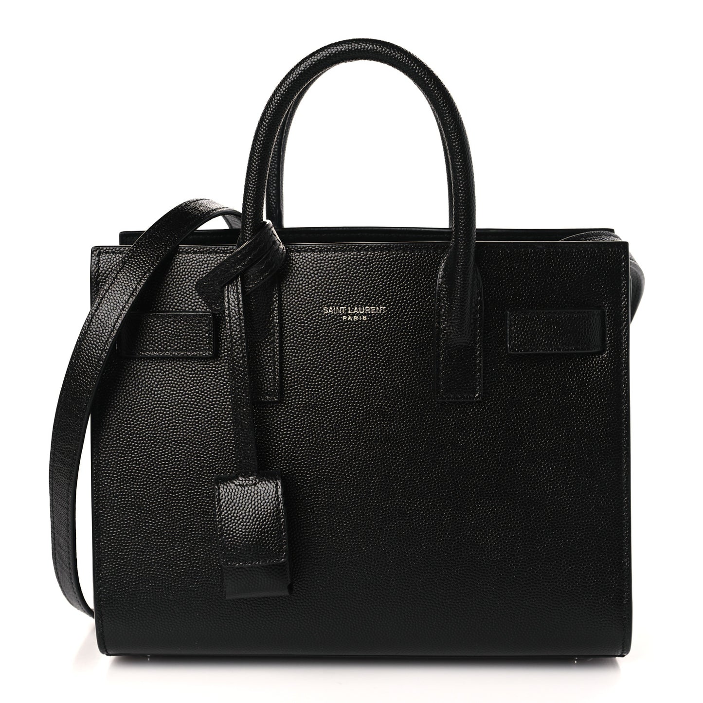 Grained Calfskin Nano Sac De Jour Black