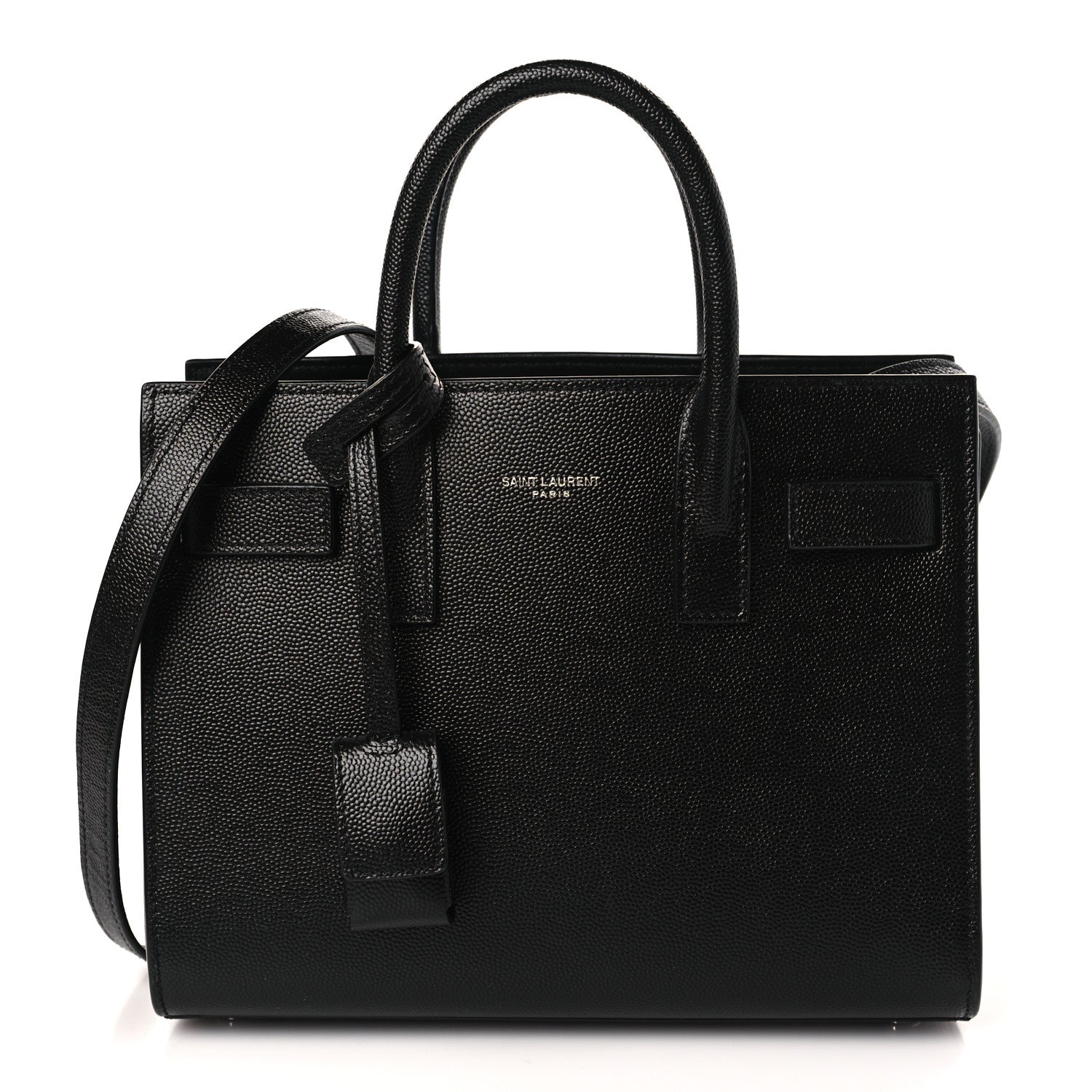 Saint Laurent Grained Calfskin Nano Sac De Jour Black 1 of 8