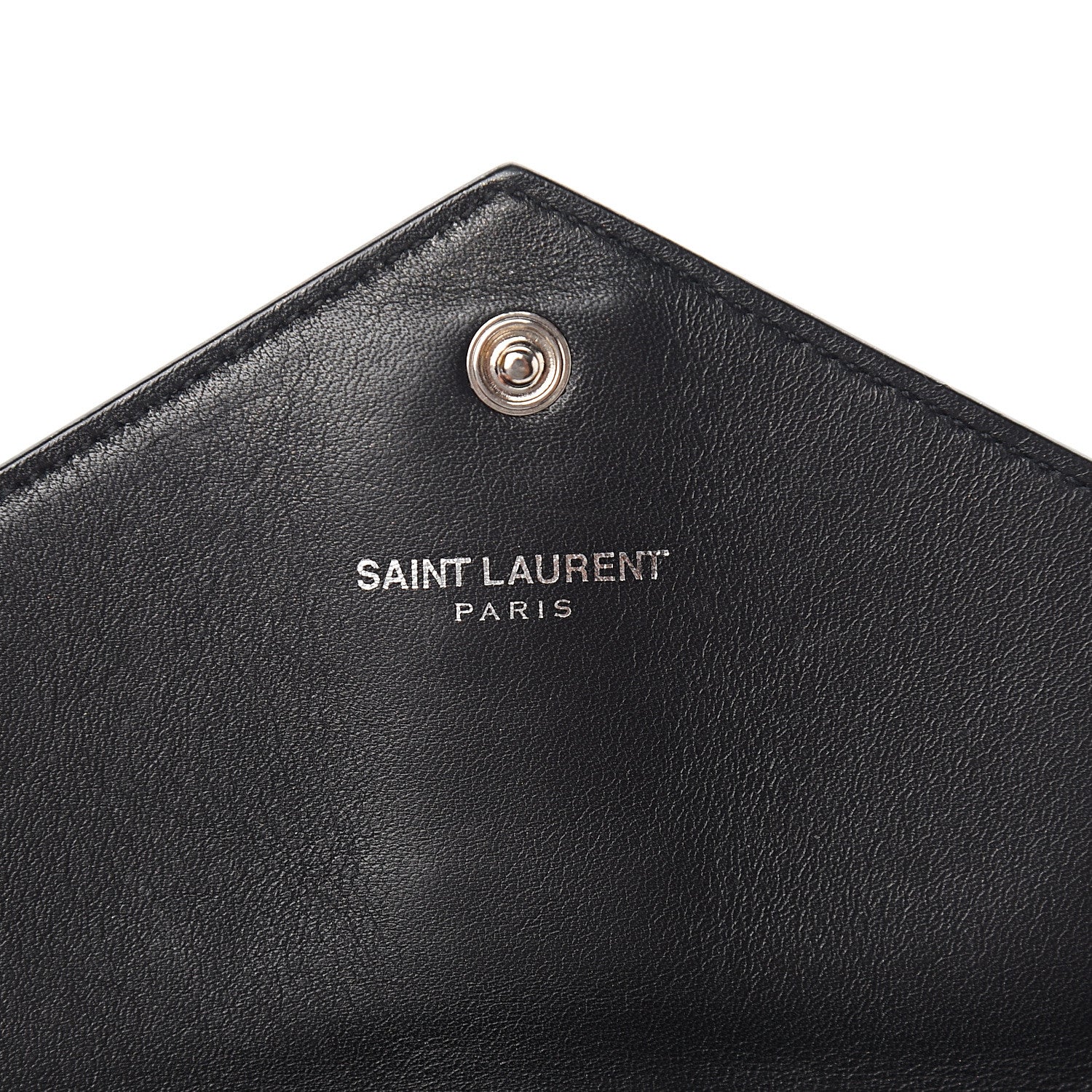 Saint Laurent Calfskin Monogram Tri Pocket Crossbody Bag Black 6 of 10