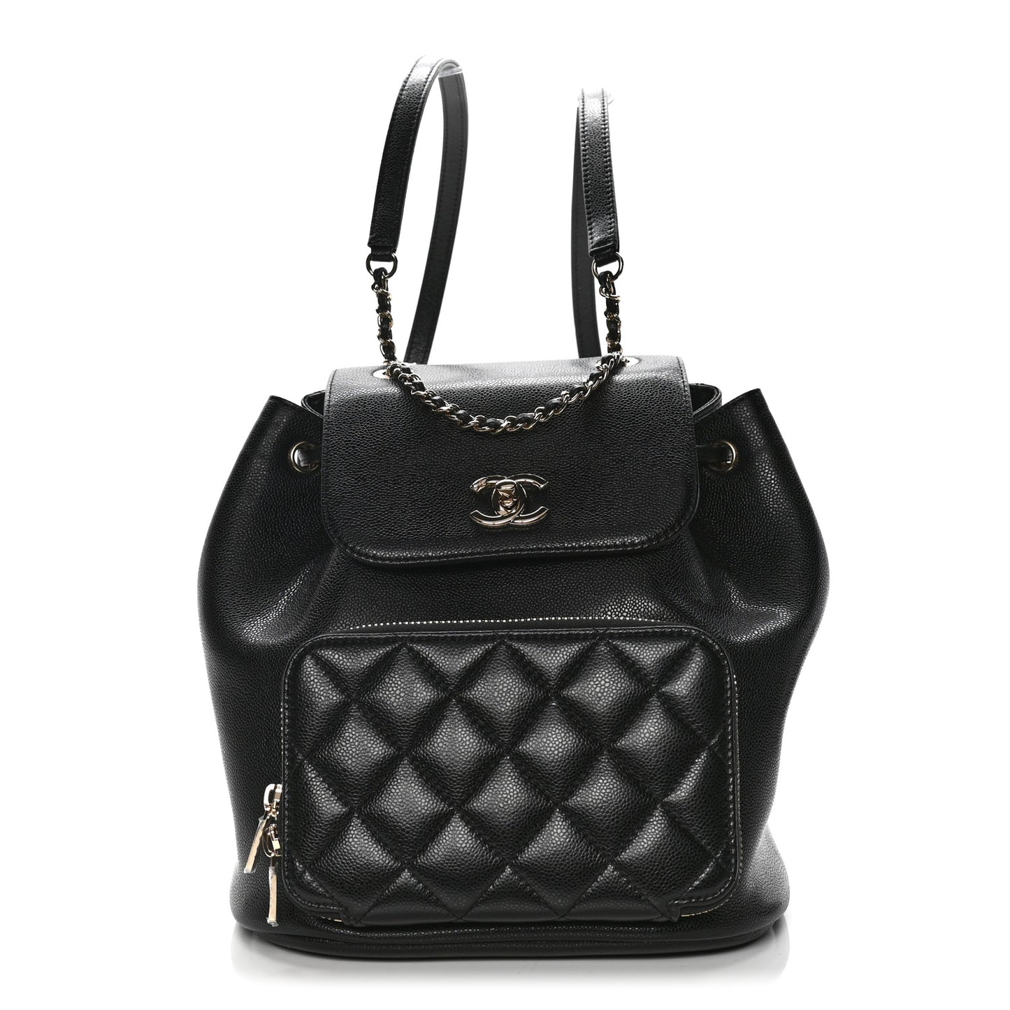 Caviar Quilted Business Affinity Backpack Black