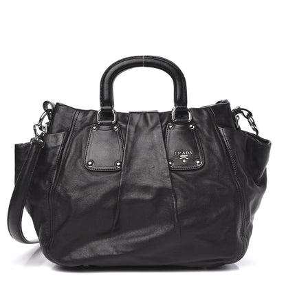 Prada Soft Calf Shoulder Bag Black 1 of 14