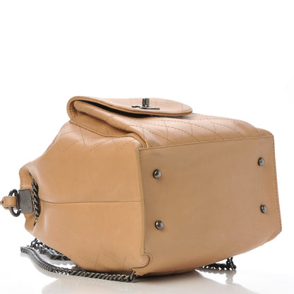 Chanel Calfskin Stitched Medium Urban Luxury Drawstring Backpack Beige 5 of 10