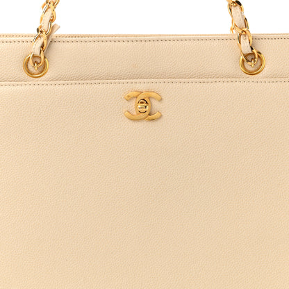 Chanel Caviar Shopping Tote Beige 8 of 16