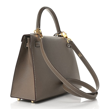 Hermes Epsom Kelly Sellier 25 Etoupe 3 of 9