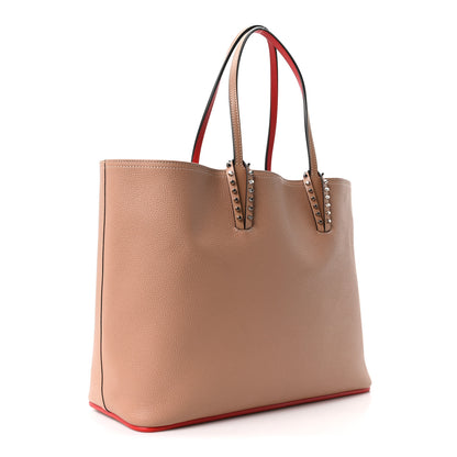 Christian Louboutin Calfskin Spikes East West Cabata Tote Nude 3 of 10
