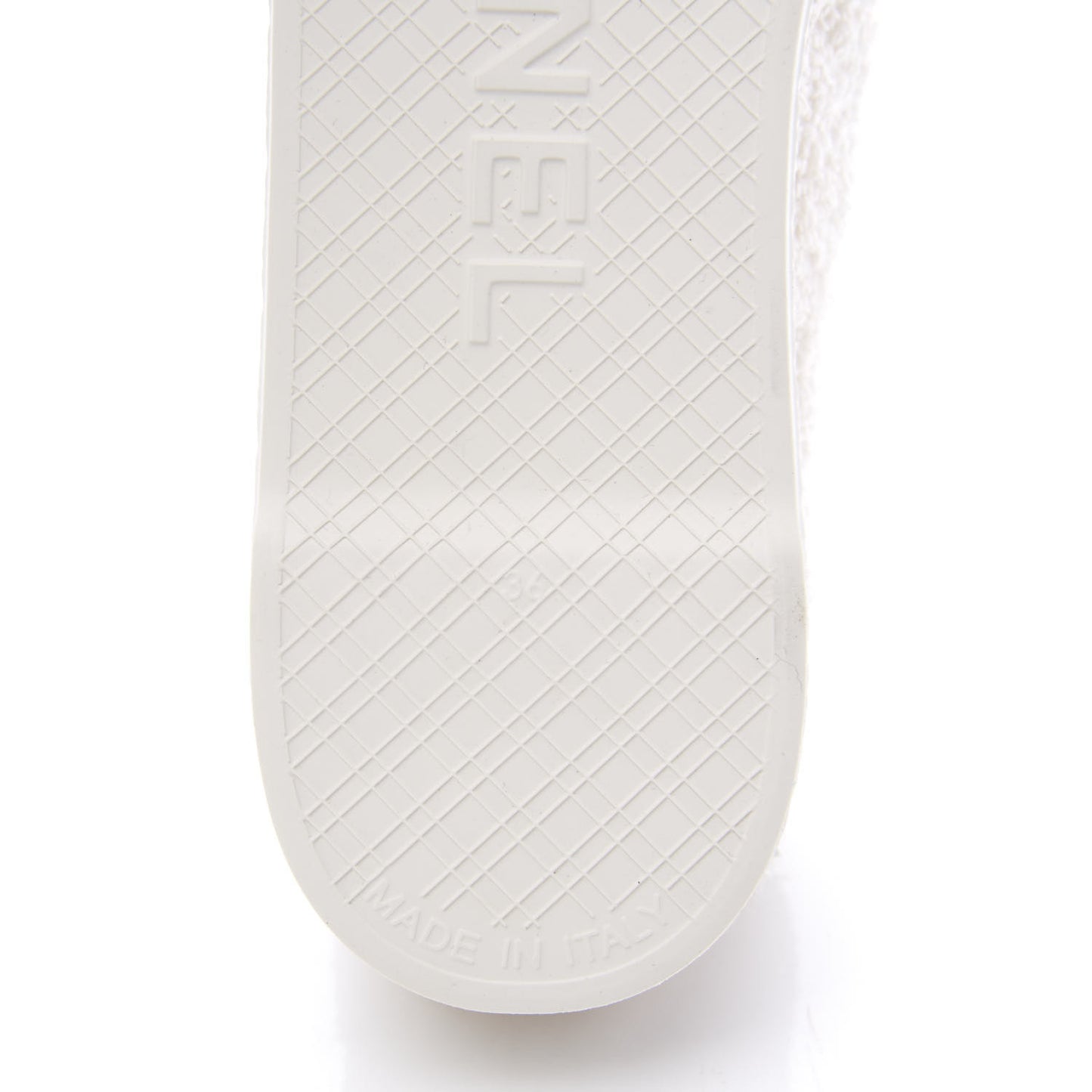 Terry Cloth CC Espadrilles 36 White Black