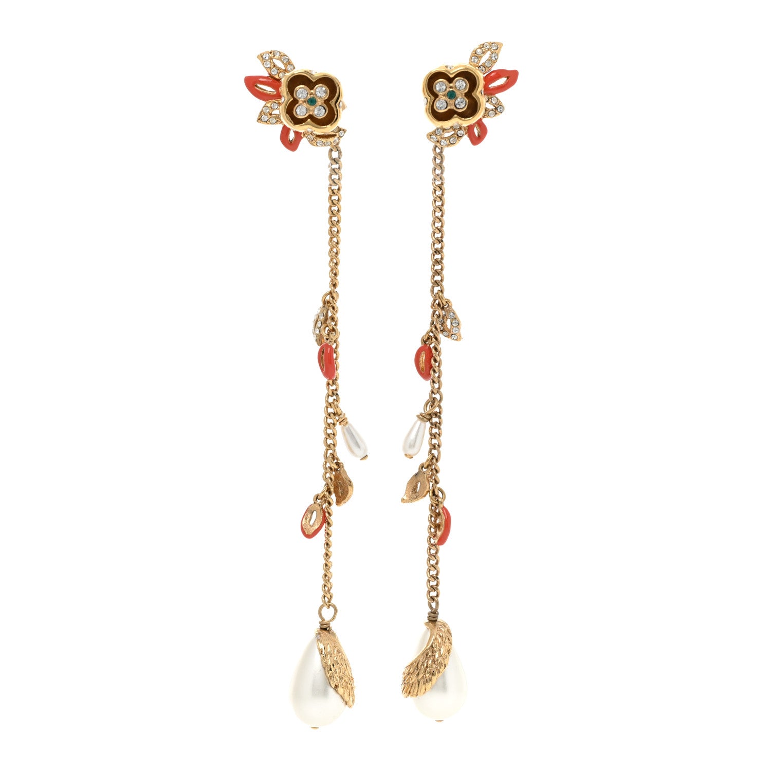 Louis Vuitton Miss Windsor Flower Earrings Gold 1 of 5