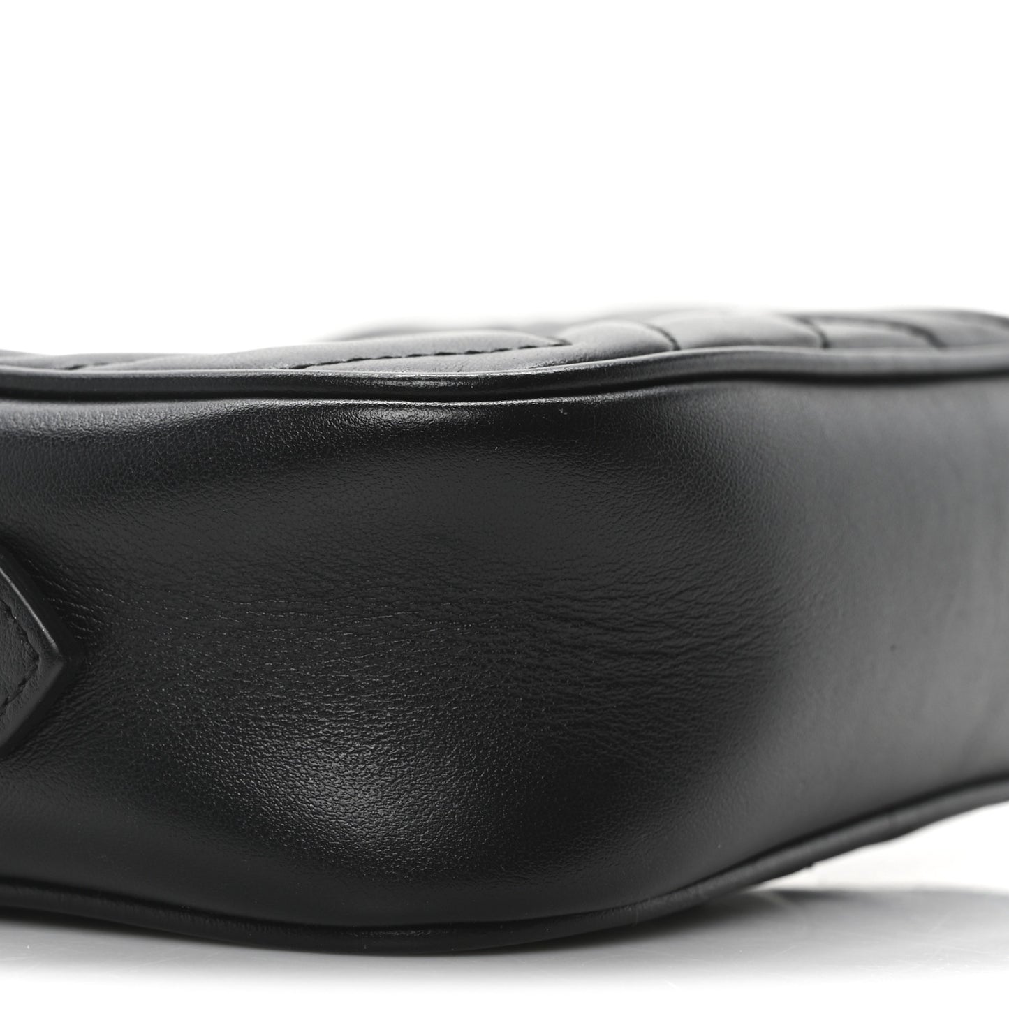 Calfskin Matelasse Mini GG Marmont Chain Shoulder Bag Black