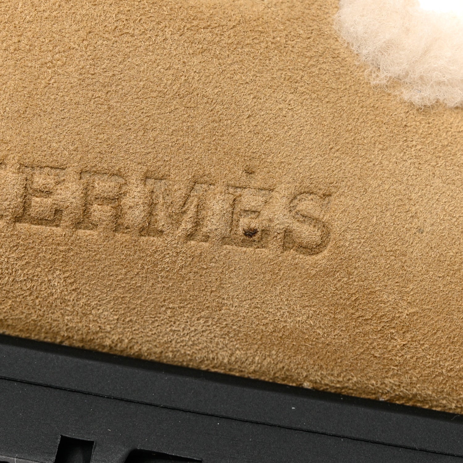 Hermes Suede Goatskin Woolskin Womens Chypre Sandals 38 Golden Beige 9 of 16