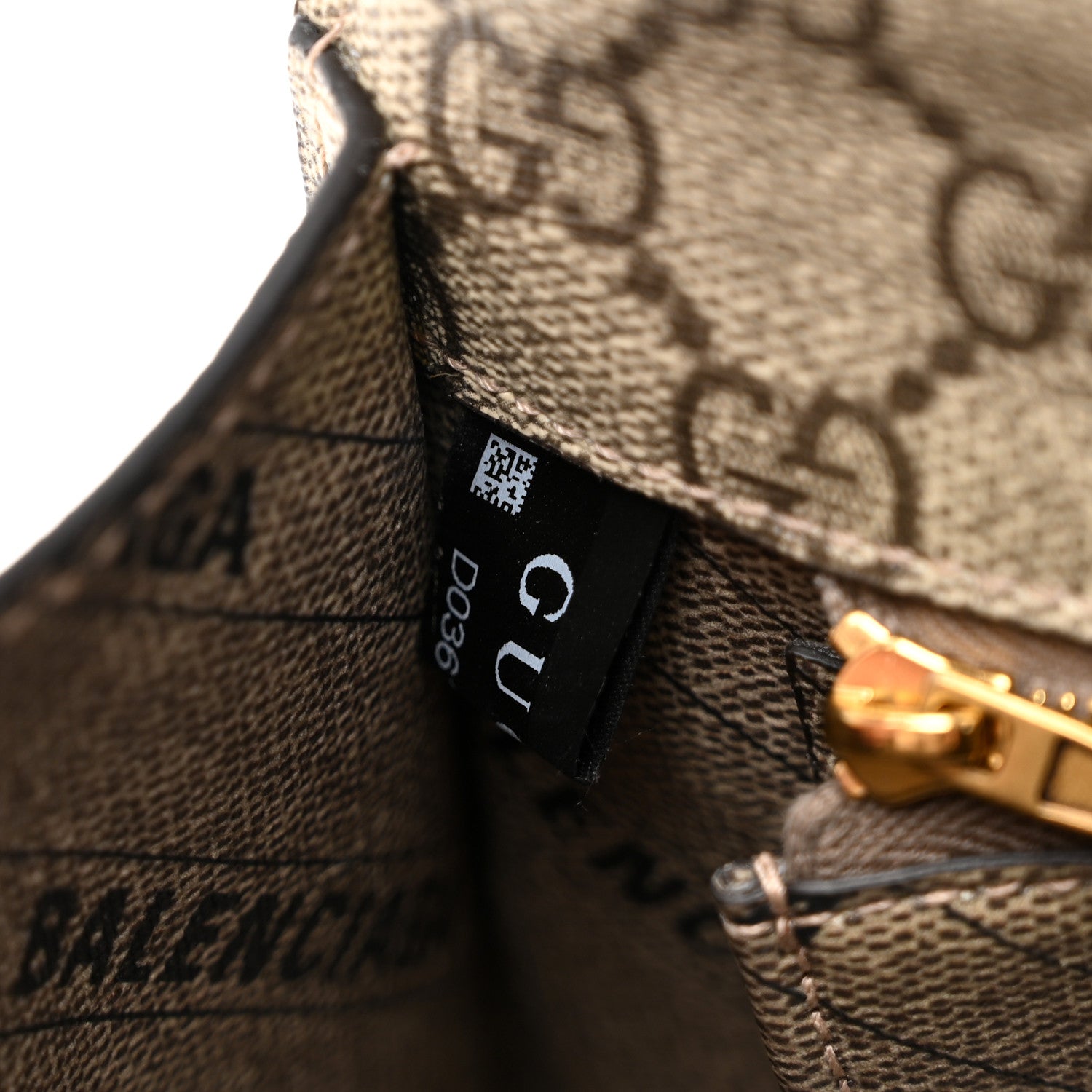 Balenciaga X GUCCI GG Supreme Monogram Small Hourglass Top Handle Bag Beige Ebony 7 of 10