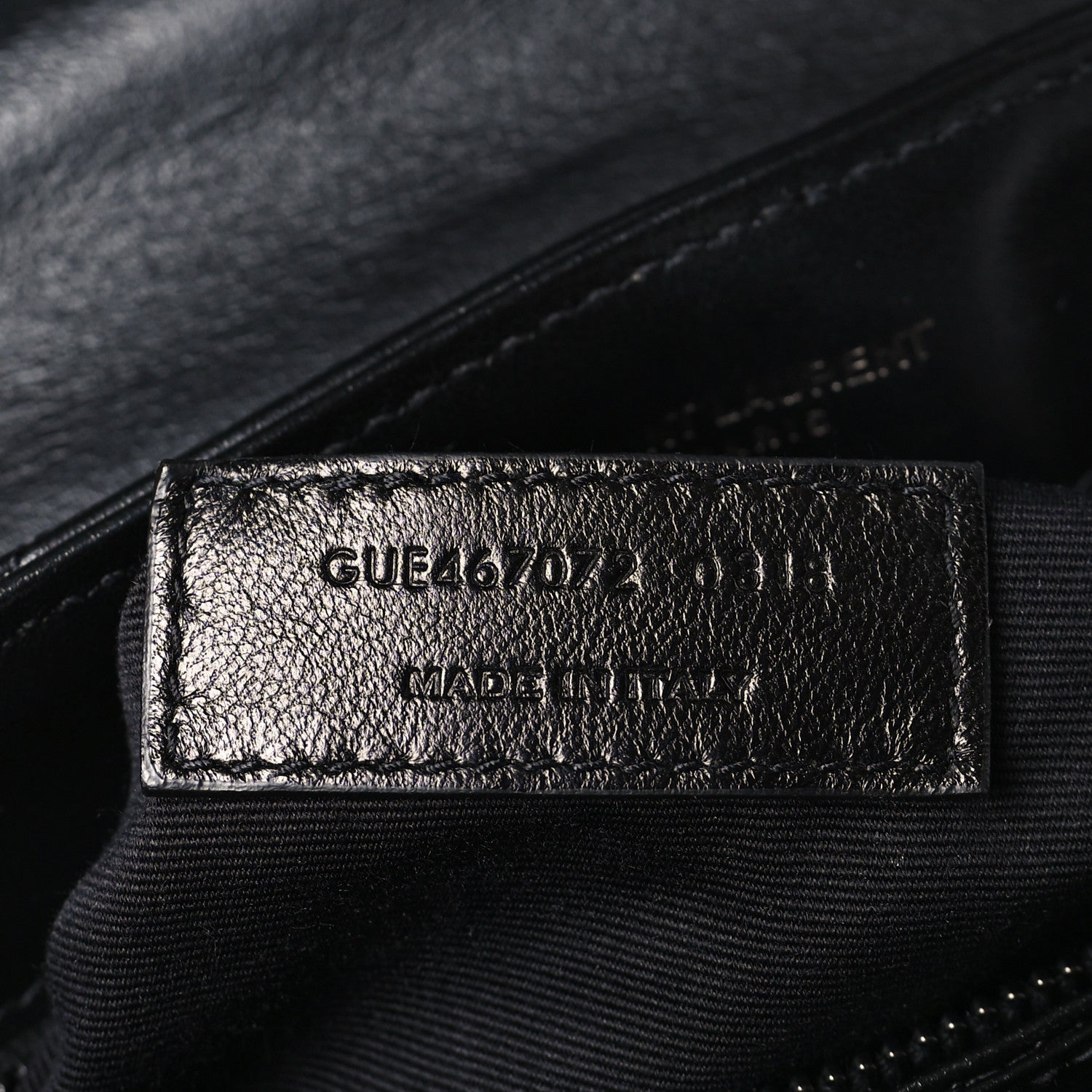 Saint Laurent Calfskin Y Quilted Monogram Monochrome Toy Loulou Crossbody Bag Black 7 of 10