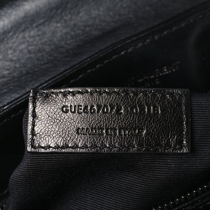 Saint Laurent Calfskin Y Quilted Monogram Monochrome Toy Loulou Crossbody Bag Black 7 of 10