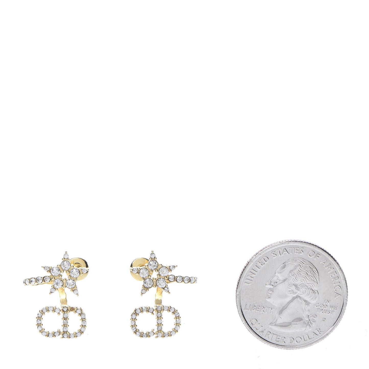 Crystal Clair D Lune Earrings Gold