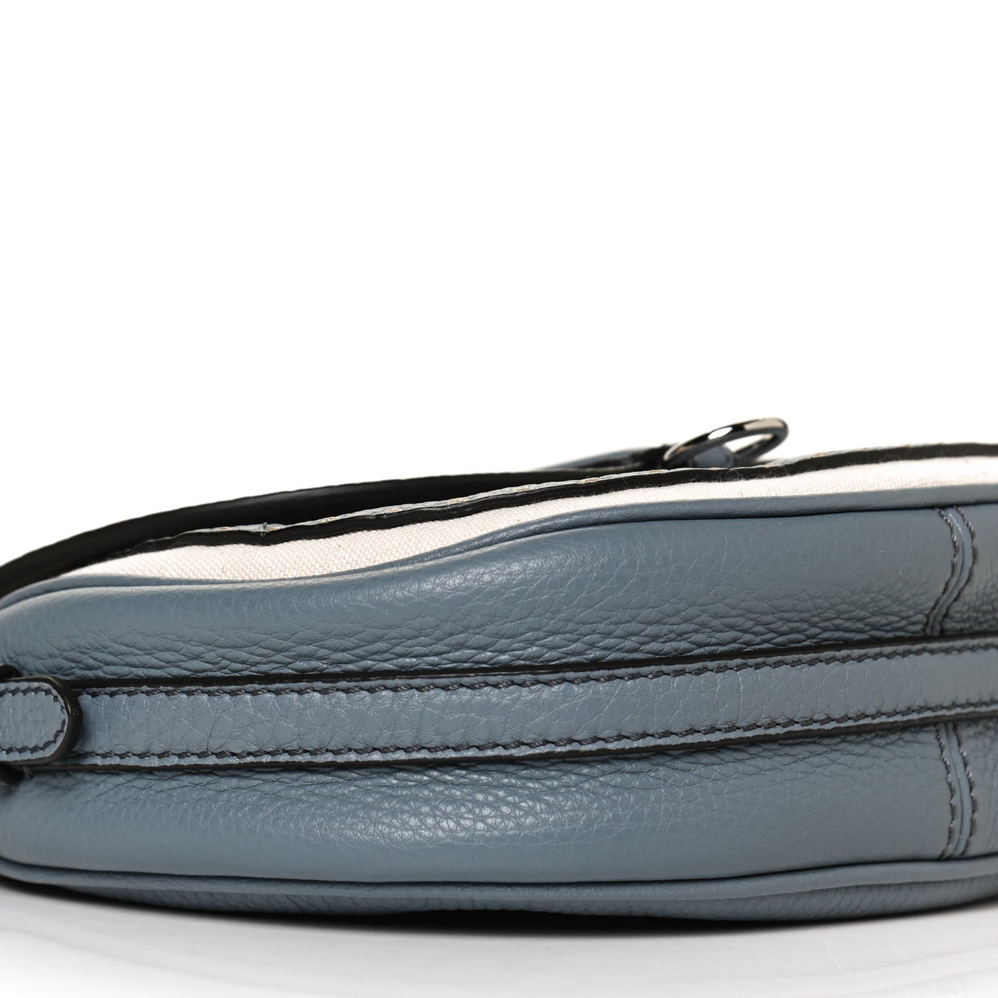 Cuoio Romano Selleria Seville Canvas Round Saddle Bag Nube Grezzo