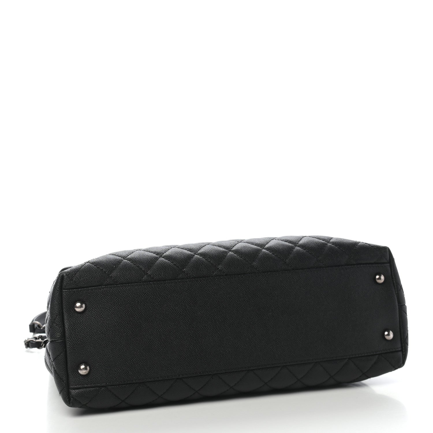 Chanel Caviar Lizard Quilted Large Coco Handle Flap Black 4 of 9