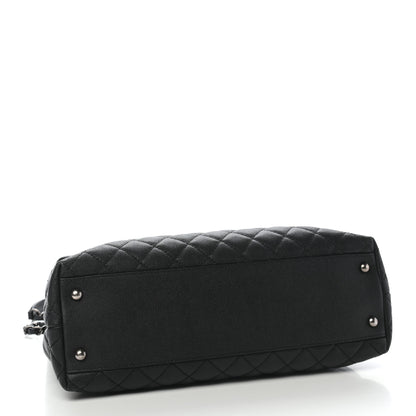Chanel Caviar Lizard Quilted Large Coco Handle Flap Black 4 of 9