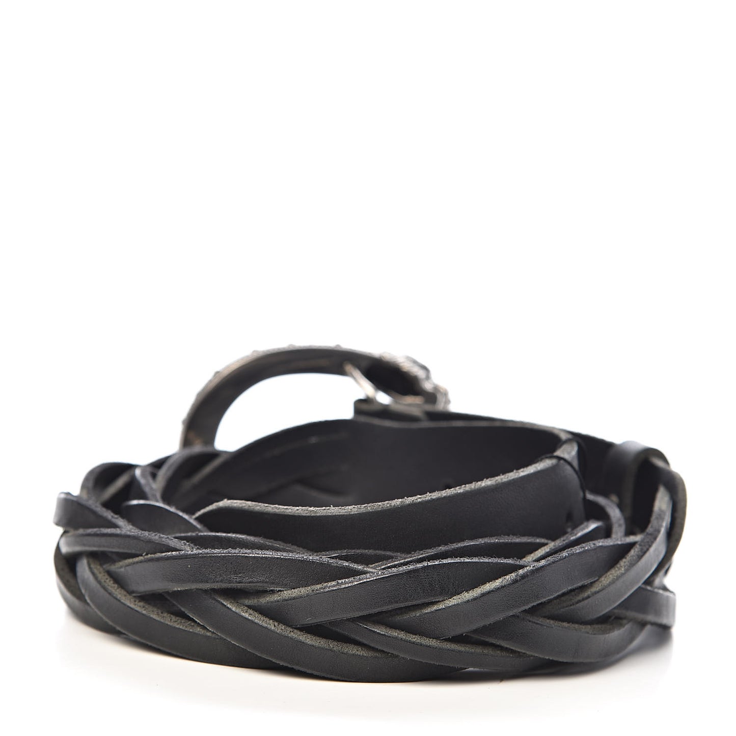 Calfskin Dionysus Braided Belt 95 38 Black