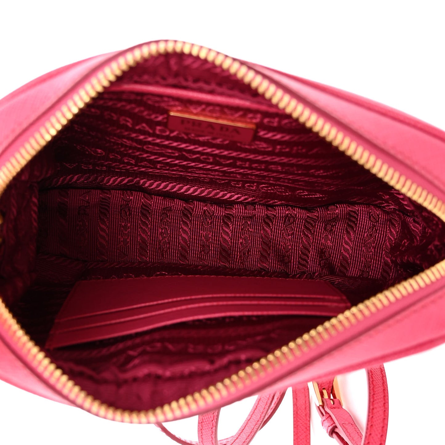 Saffiano Lux Small Camera Crossbody Bag Magenta