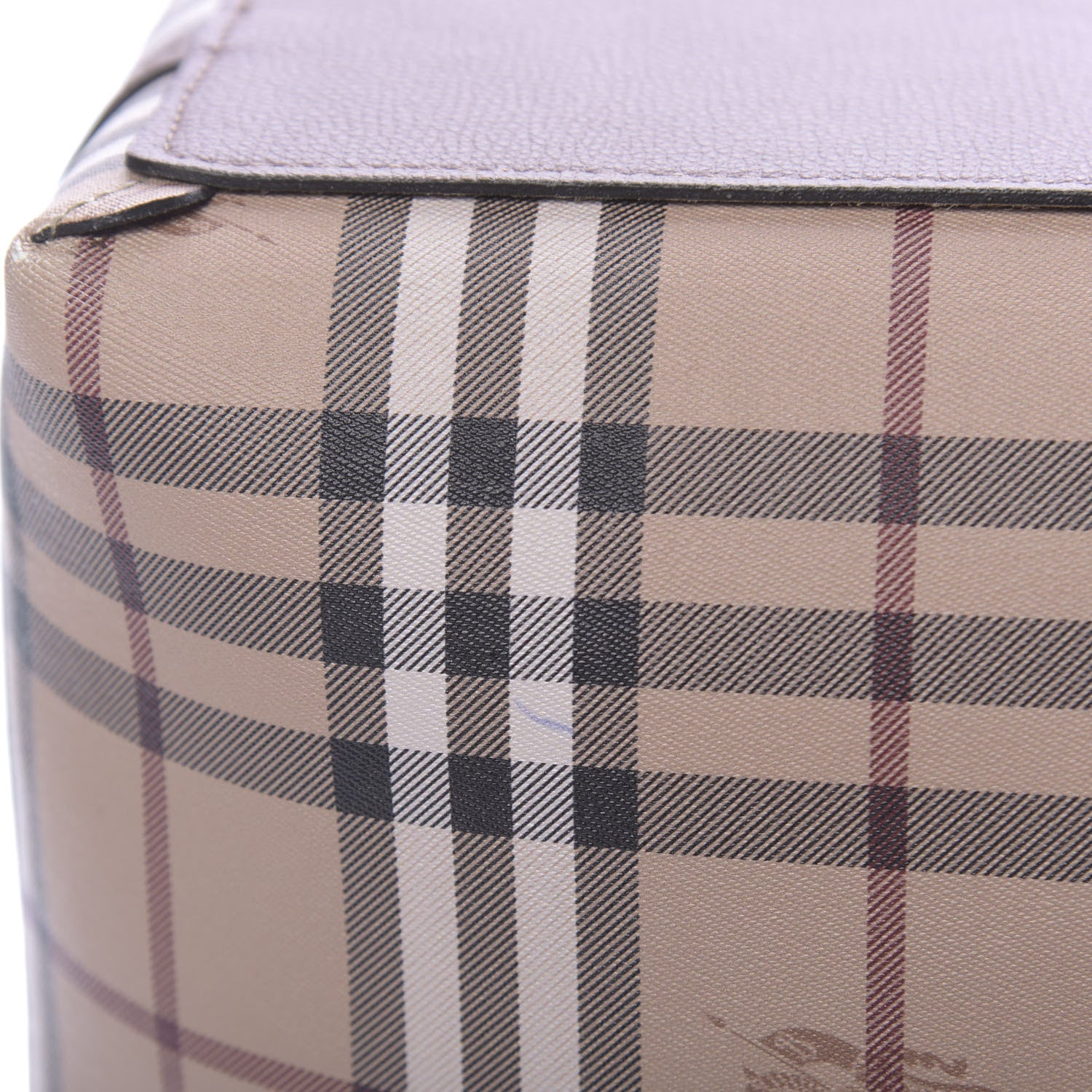Burberry Grainy Calfskin Haymarket Check Medium Reversible Tote Dusty Pink 25 of 25